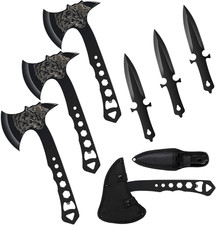Throwing Knives Throwing Axes and Tomahawks 3 Pack Set with Bottle Opener and Ny