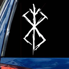 Berserk Decal norse rune die cut sticker Norse mythology warrior symbol car