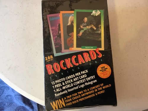 1991 BROCKUM ROCK CARDS FACTORY SEALED BOX! - Afbeelding 1 van 6