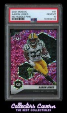 2021 Mosaic No Huddle Pink #81 Aaron Jones PSA 10 (GEM MINT) #d 12/20 POP 1