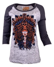 SECRET ARTIST by AFFLICTION Women's T-Shirt L/S ZUMA Tee