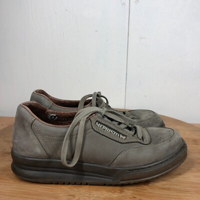 Mephisto Shoes Womens Match Sneakers Gray Leather Casual