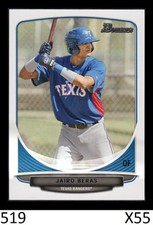 1-2013 BOWMAN BASE JAIRO BERAS RANGERS QTY AVAILABLE