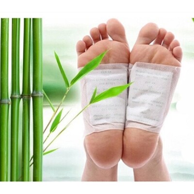 Bamboo Detox Foot Pads Body Toxins Feet Slimming Deep Cleansing Herbal 10 Pack