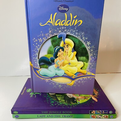 Disney Classics Series Lot Of 3 Lady And The Tramp Aladdin Jungle Book