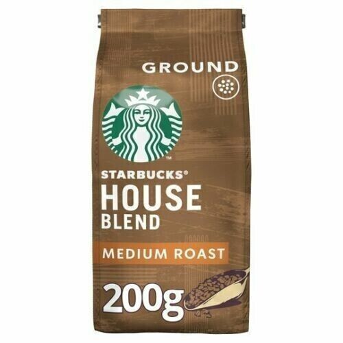 Starbucks House Blend Medium Roast Ground Coffee 200 G, 56% OFF