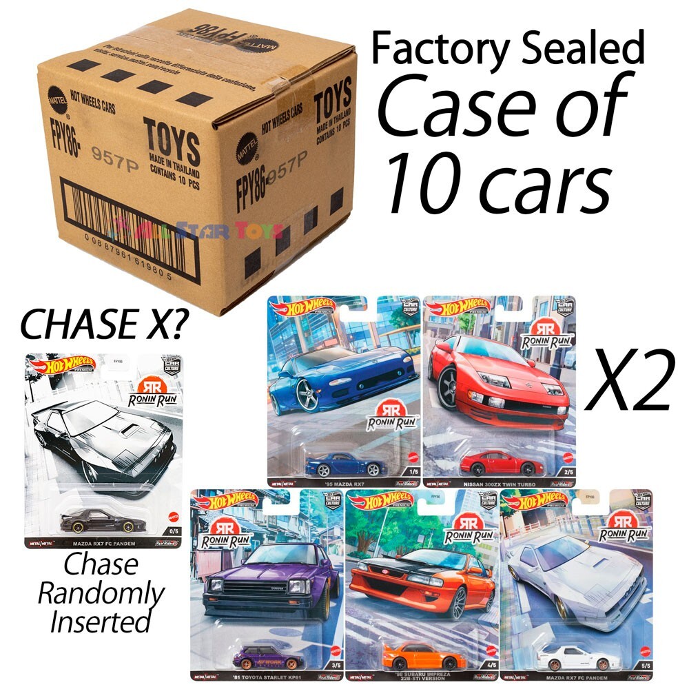 Hot Wheels Car Cultures 2022 Ronin Run FPY86-957P Set of 10 Cars