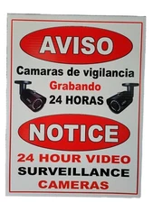 Security Cameras Warning Sings Business Home Video Surveillance  12 x16 in.