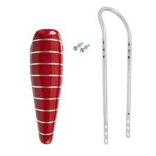 SEDILE BANANA 16" OG ORIGINALE LOWRIDER rosso/argento con barra Sissy cromata PER BICI 16"