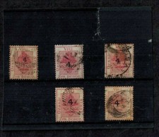 Orange Free State Group of 4 OVPT on 6d SG 10,11,12, & 13 Used F/VF CV L300