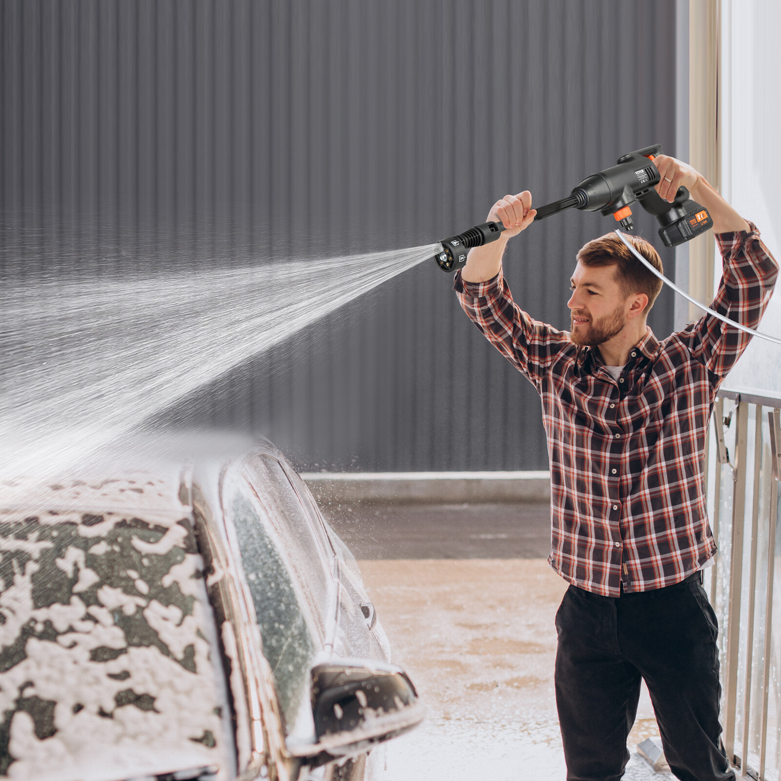 Nettoyeur haute pression sans fil VEVOR pour nettoyer sa voiture sans prise de courant 580 PSI