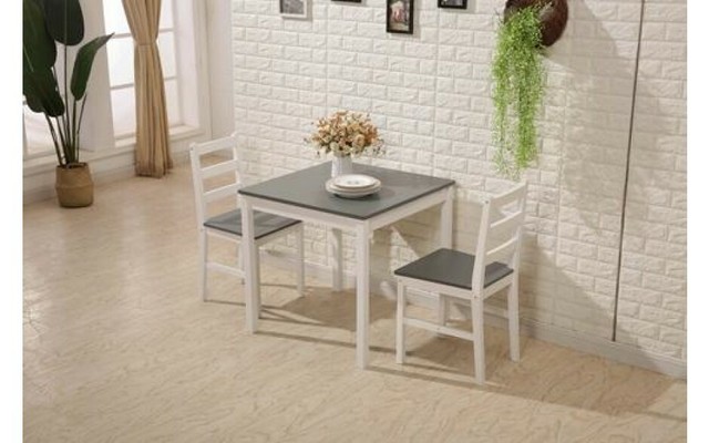 2 Seater Kitchen Table And Chairs Set Grey Dining Breakfast
