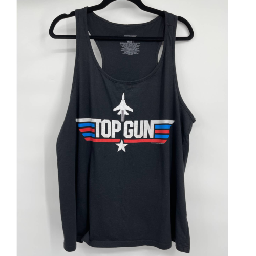 Top Gun Damski czarny Tank Top Bawełna Bez rękawów Graficzny nadruk Koszulka Rozmiar 1 - Zdjęcie 1 z 9