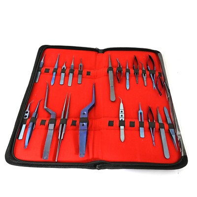 22 Pcs Ophthalmic Titanium Eye Minor Micro Surgery Instrument Set Kit T.T-249