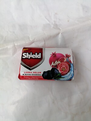 NEW SHIELD Daily LANKA DELUM & Active Charcoal Family Bathing Soap