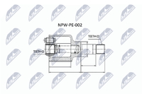 NTY NPW-PE-002 Gelenksatz Antriebswelle Vorderachse Links FüR Peugeot