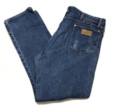 Vintage Men  s wrangler 13MWZ size 42x32 USA Made blue jeans medium wash denim