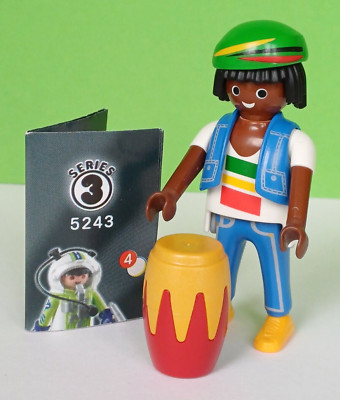 Playmobil Sammlung Figur Serie 3 Boys Bongo Rastafari Musik Jamaica #3876
