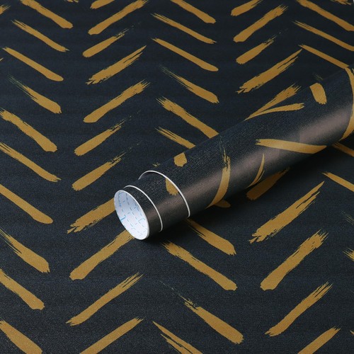 vovoyager Modern Stripe Peel and Stick Wallpaper 16.1In X 78.7In Navy