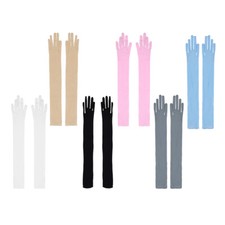 Women Transparent Pantyhose Gloves Long Full Finger Mittens Party Accessory