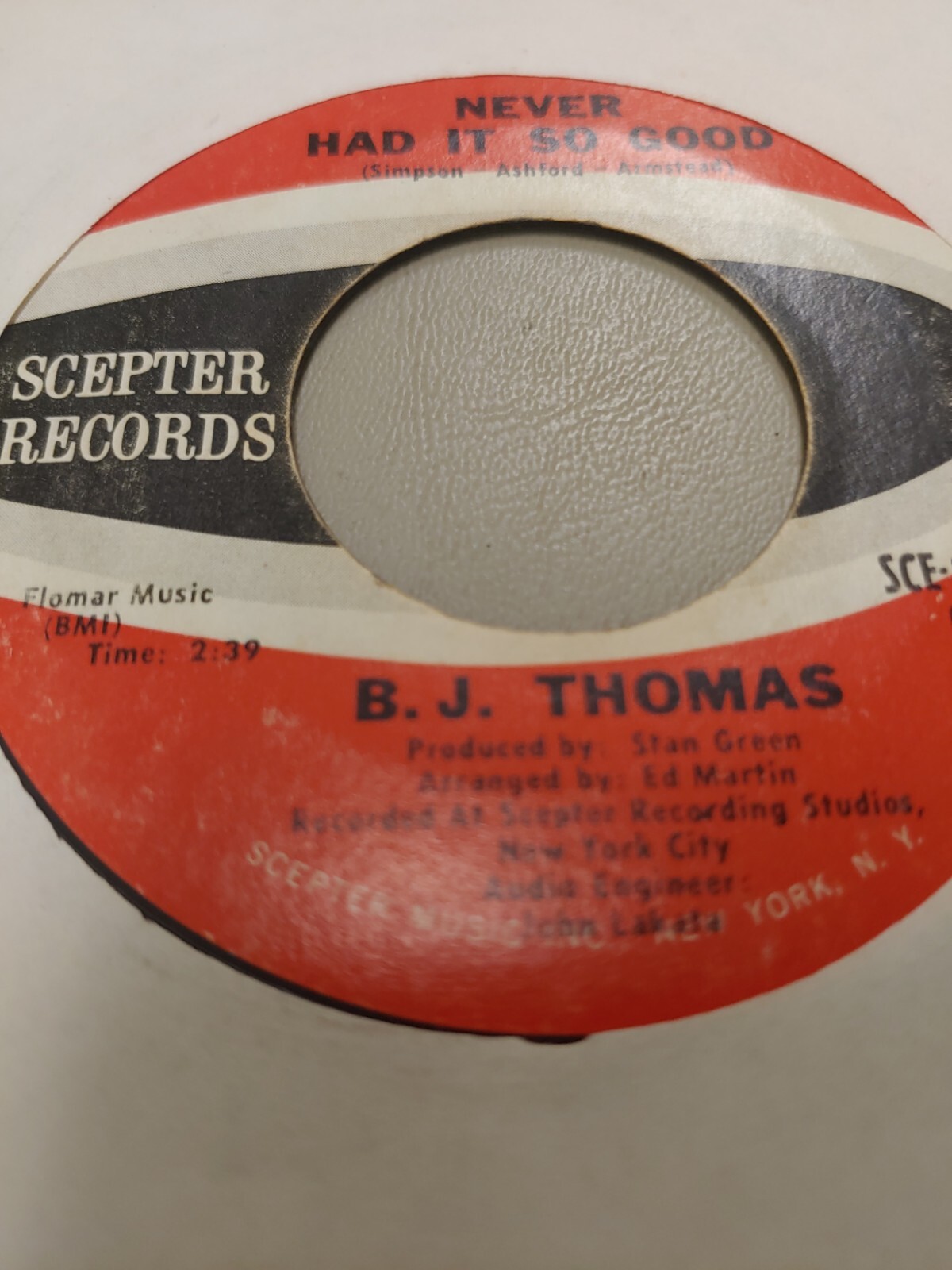 B.J. THOMAS NEVER HAD IT SO GOOD 7