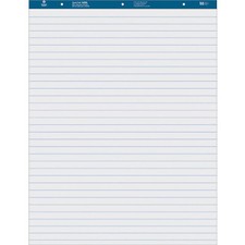 Business Source Easel Pad, Ruled, 50 Sheets, 27" x 34", 4 Pack, White