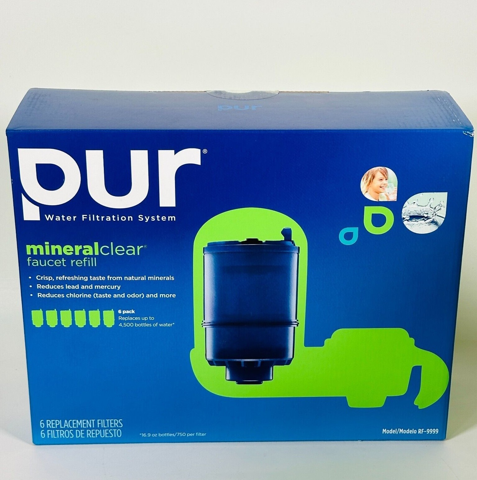 1pc. PUR Mineralclear Water Filtration Faucet Refill Replacement Filter RF9999 eBay