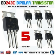 5PCS BD243C 6A 100V Bipolar Transistor General Purpose TO-220 NPN