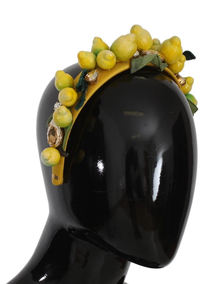 DOLCE & GABBANA Tiara Yellow Lemons Sicily Crystal Diadem Headband RRP $2000 - Image 2 of 4