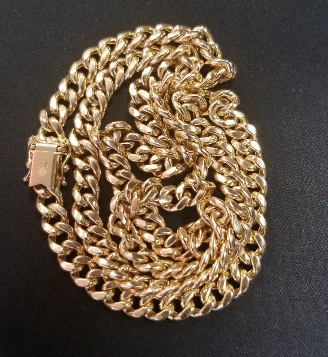 Hollow gold deals cuban chain