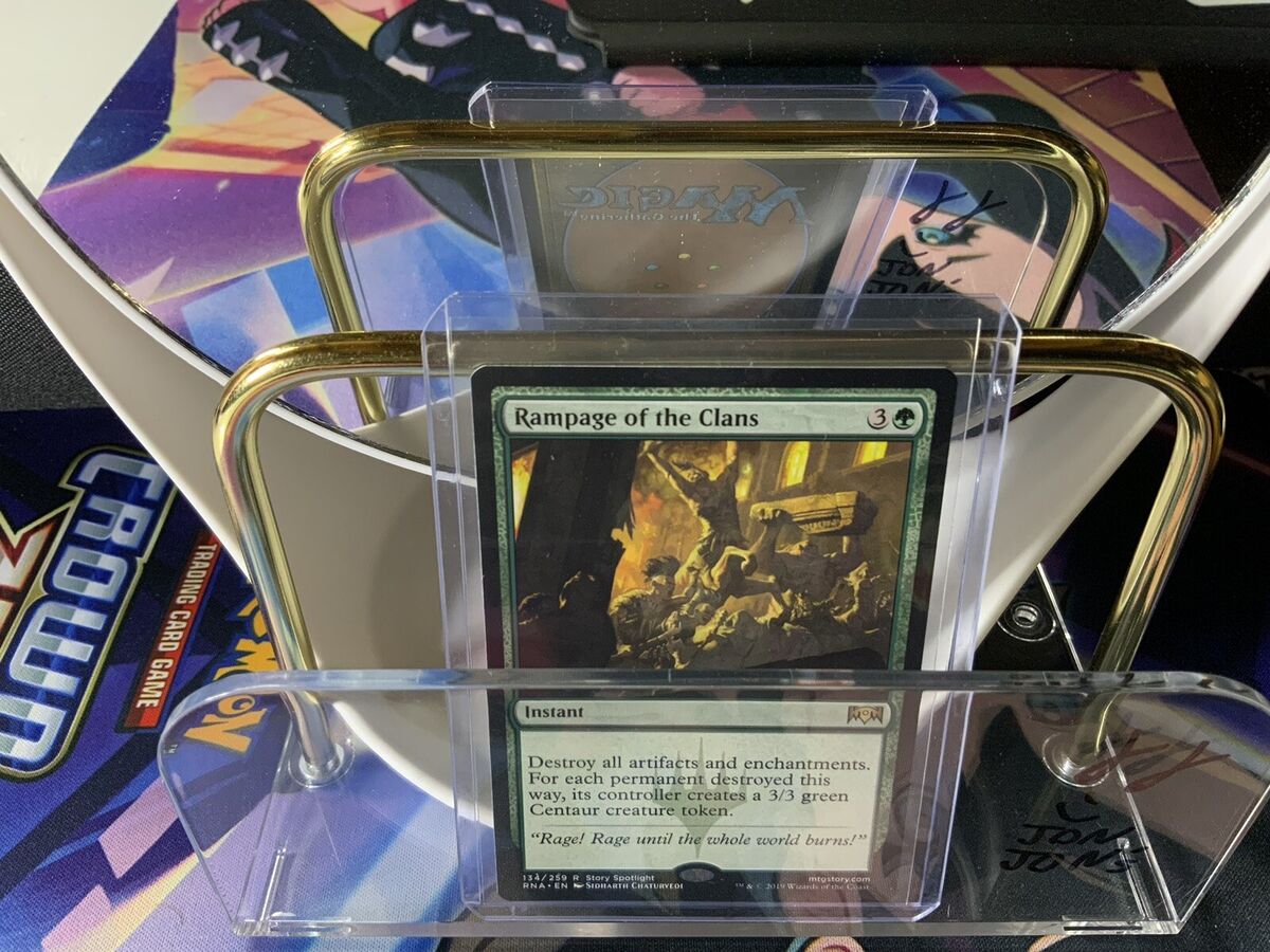 Rampage of the Clans 1x FOIL RNA MTG Ravnica Allegiance Rare MINT green Rampage of the Clans 1x FOIL RNA MTG Ravnica Allegiance Rare MINT green