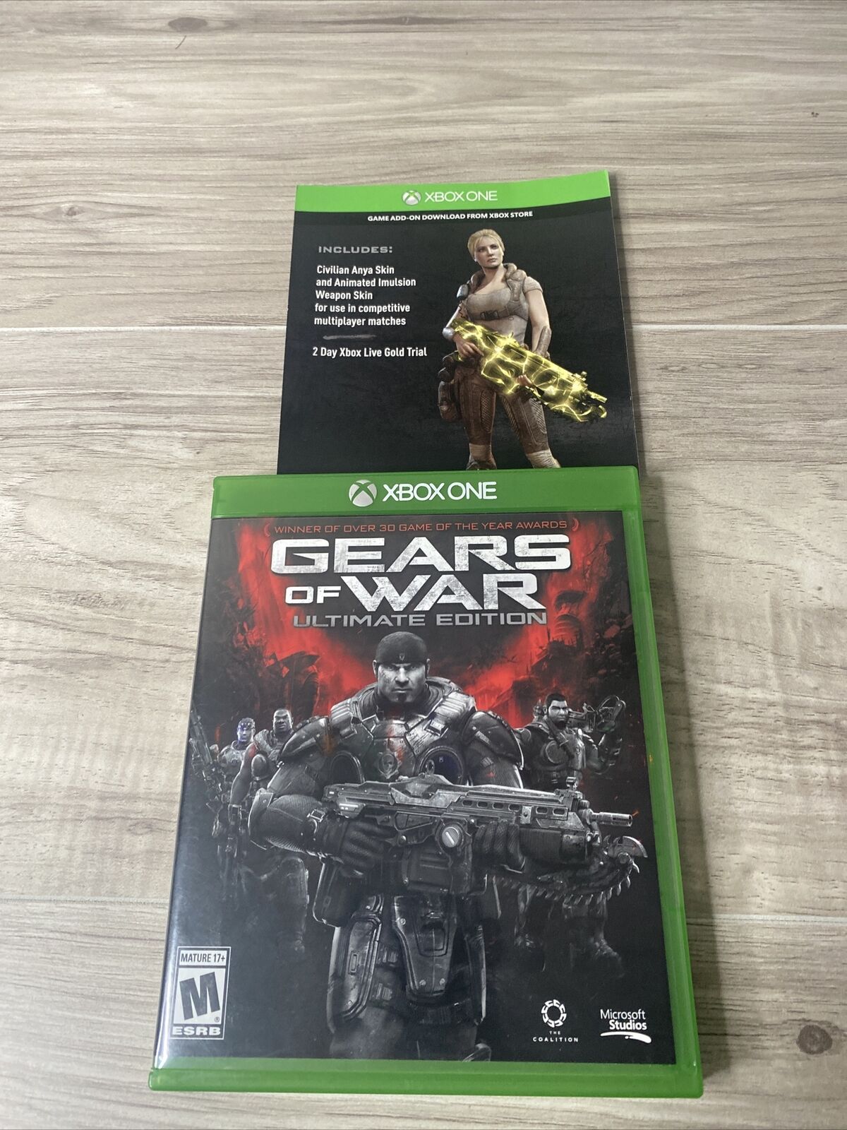 Gears of war XBOX (GOW 1 ) (Code) Digital Download With 2 Day Xbox Live  Trial