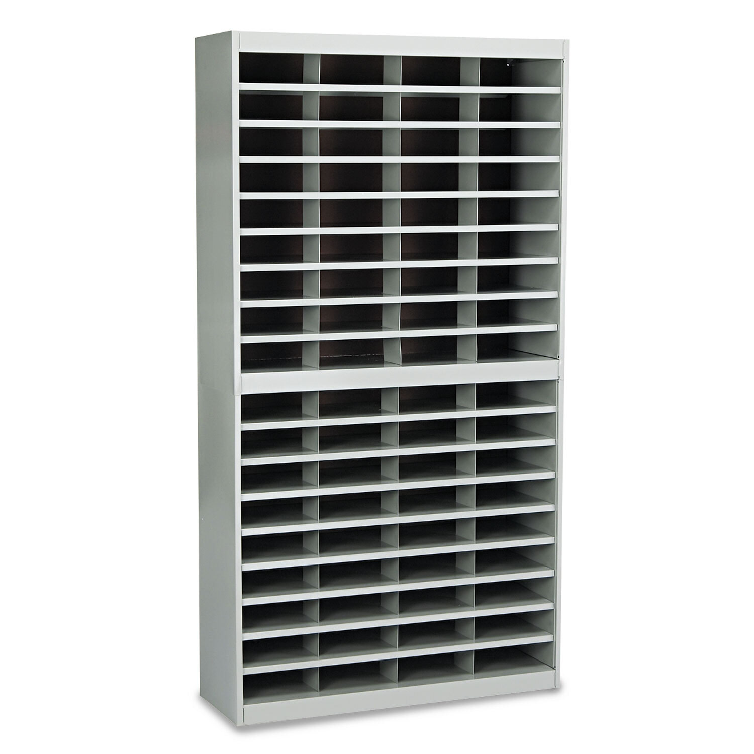Safco Steel/Fiberboard E-Z Stor Sorter 72 Sections 37 1/2 x 12 3/4 x 71 Gray