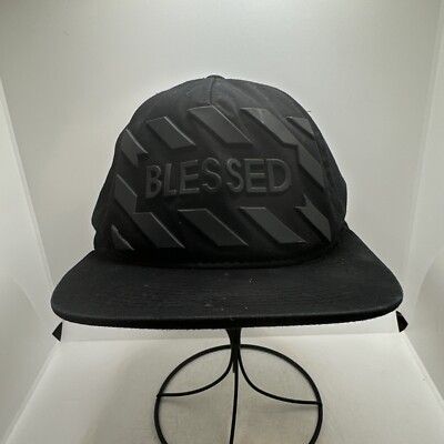 Top Level Blessed Snap Back Black Canvas Adjustable