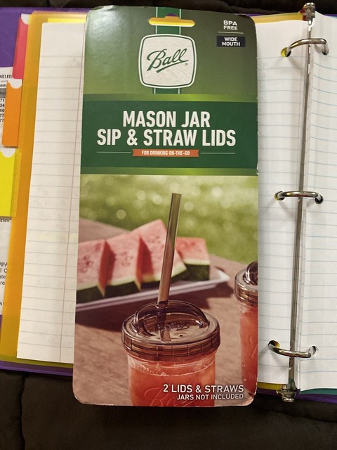 ball sip and straw lids wide mouth