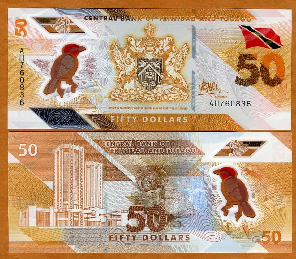 Trinidad and Tobago, $50, 2020 (2021) P-New, Polymer UNC New