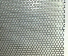 1/8" HOLES 18 GAUGE  304 STAINLESS STEEL PERFORATED SHEET  4-1/2" X 22"