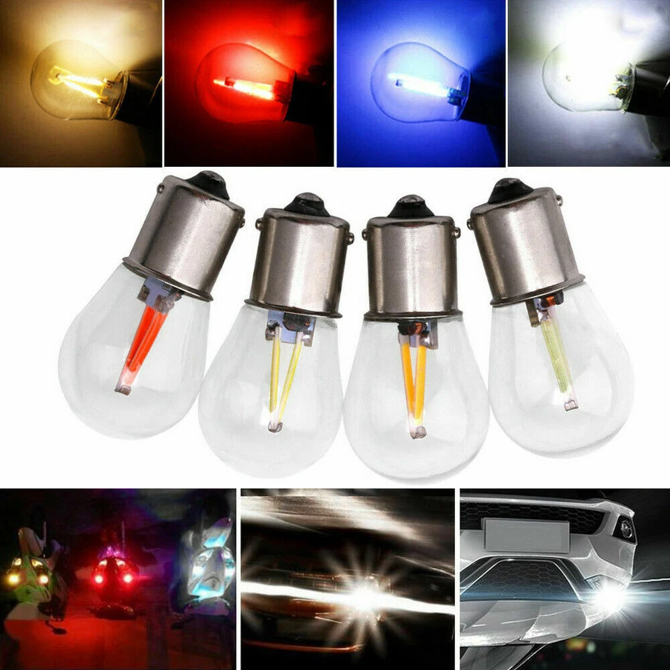 2x 1156 BA15S 2W LED Blinker Rücklicht Rückfahrleuchte COB-Glühlampen DC 12-28V - Bild 1 von 4