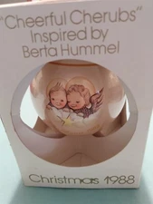 1988 Schmid Cheerful Cherubs Christmas Ornament Inspired by Berta Hummel