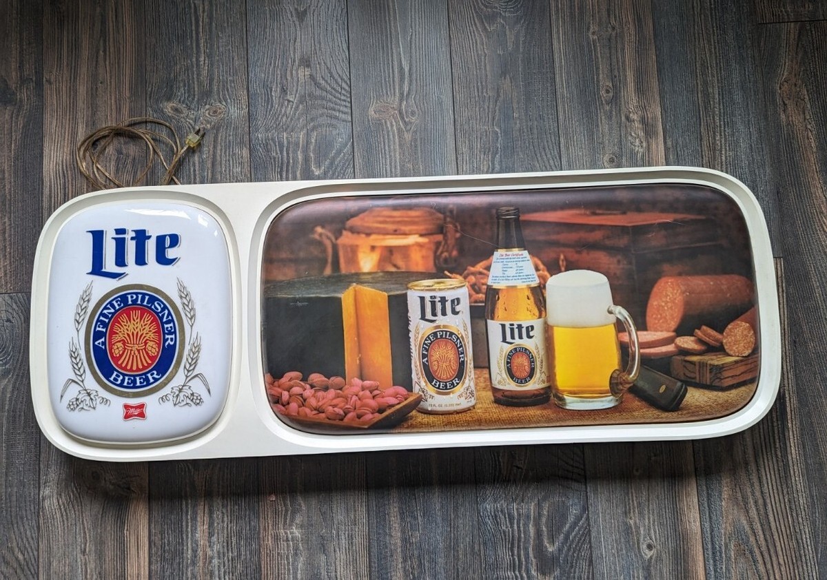 【ジャンク】80&#39;s Miller Lite Beer ライトサイン 看板 ジャンク】80's Miller Lite Beer ライトサイン 看板