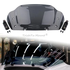 Smoke 10" Windshield Windscreen +Bracket for Harley Street Glide FLHXSE FLHX 23+