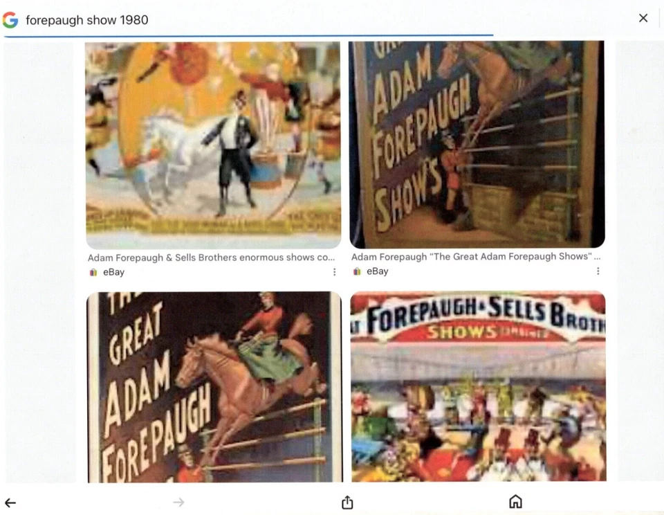 EE. UU. 1883 ADAM FOREPAUGH CIRCO ESPECTÁCULO PUBLICIDAD CUBIERTA FILADELFIA A NUEVA YORK Foto 3 de 3