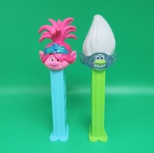 Pez Dreamworks TROLLS Toy Set Guy Diamond & Poppy Pink Green Blue World Tour Lot