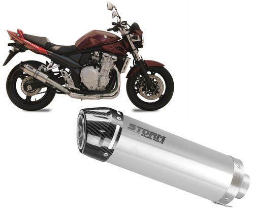 Dominator Eu Approved St Silencious Exhaust Pipe Muffler Fit Gsf 650