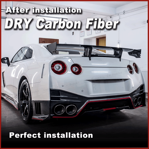Adatto per Nissan GT-R GTR R35 09-20 DRY carbonio spoiler posteriore spoiler ala labbro  - Foto 4 di 11
