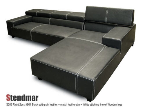 2-Piece Modern Leather Sectional Sofa Set S205B (Custom Options) Thumbnail Picture