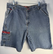 Vintage Tommy Hilfiger Jean Shorts Men's 40 Denim Skate Baggy Carpenter Y2K Wide