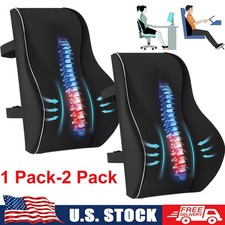 Memory Foam Lumbar Support Cushion for Home Office Car Seat Back Chair Pillow US