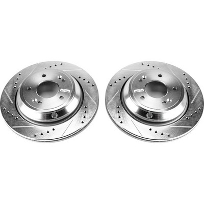 JBR1534XPR Powerstop Brake Discs 2-Wheel Set Rear for Kia K900 Hyundai Equus