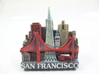 San Francisco Poly Magnet Souvenir Transamerica Pyramid Golden Gate Bridge